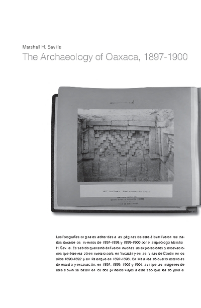 The Archaeology of Oaxaca, 1897-1900