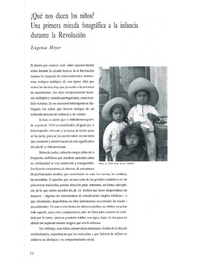 ¿Qué nos dicen los niños? Una primera mirada fotográfica a la infancia durante la Revolución