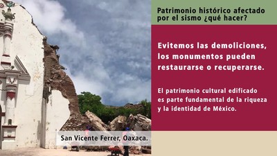 Qué hacer con el patrimonio histórico afectado por los sismos