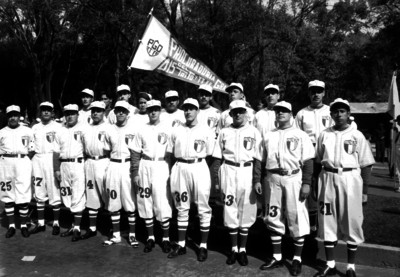 Beisbolistas del equipo de la Procuradoria del Distrito, retrato de grupo
