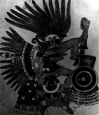 Dibujo de origen prehispánico parte de un códice