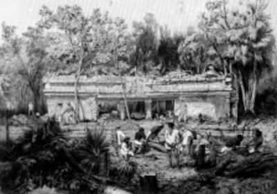 Lámina 24 Templo en Tulum, reprografía bibliográfica