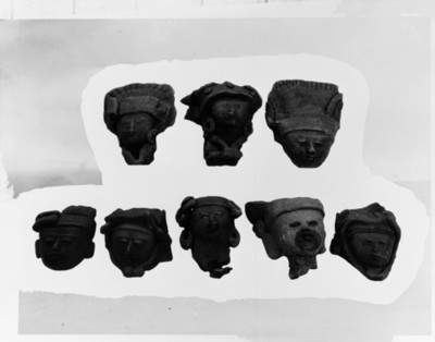 Lote de cabezas teotihuacanas