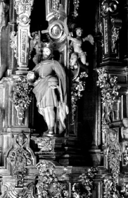 Santos en el altar de los Reyes, detalle