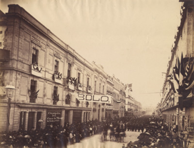 Avenida del cinco de mayo, 16 de septiembre de 1883