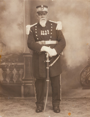 Jose María Balcázar en uniforme militar, retrato