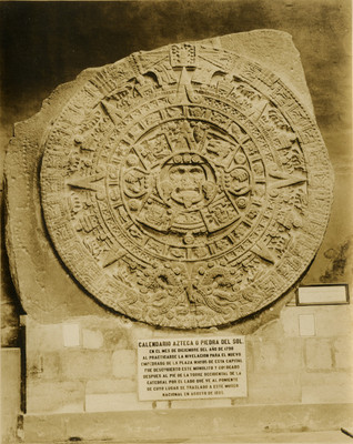 Calendario Azteca o Piedra del Sol exhibido en el Museo Nacional