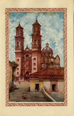 Iglesia de Santa Prisca en Taxco, tarjeta postal