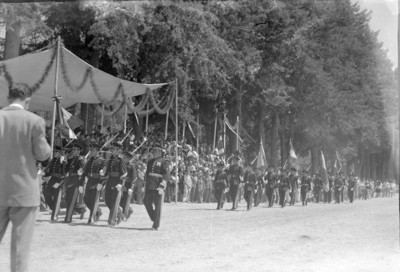 Desfile militar en la reunión U.S.A. - Sudamérica
