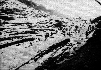 Alpinistas escalando uno de los glaciares del Iztaccíhuatl
