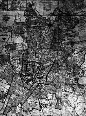 Plano de la Ciudad de México mostrando su crecimiento