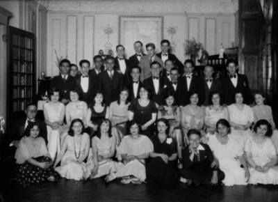 Esperanza Iris y su Compañía teatral, retrato de grupo