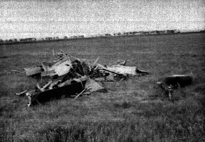 Restos de un avión accidentado