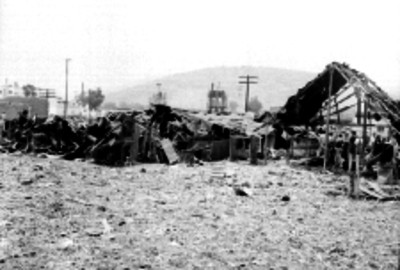 Viviendas destruídas por una explosión