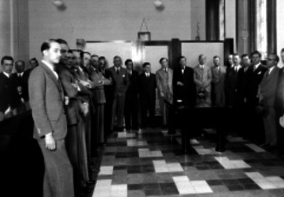 Miembros de la Cámara de Comercio durante una reunión