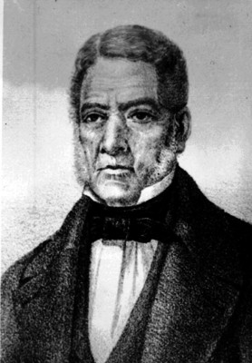 Juan Álvarez imagen de busto, grabado