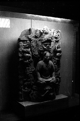 Pieza maya en el museo arqueológico de Villahermosa