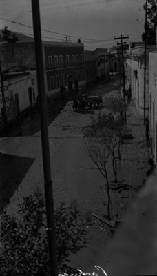Calles durante una inundación, vista parcial