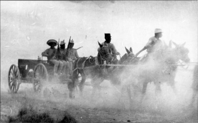 Artilleros federales durante la batalla de Torreón