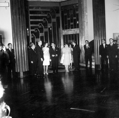 Adolfo López Mateos, John F. Kennedy y sus respectivas esposas en el palacio de Bellas Artes
