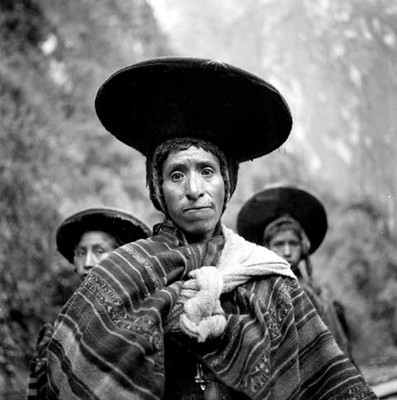 Indígena Quechua en Machu-Pichu, retrato