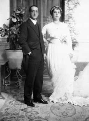 Pareja en una habitación, retrato