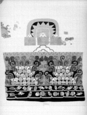 Fragmento del mural del Templo de la Agricultura en Teotihuacán