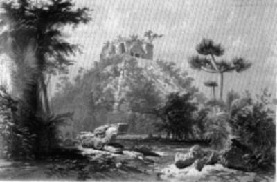 Teocallis en Chichén Itzá, El Castillo, lámina 22 reprografía bibliográfica