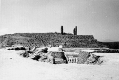 Vista de los trabajos de exploración en el Palacio de Quetzalcóatl