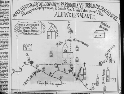 "Mapa Histórico del convento Parroquia y Pueblo de San Miguel", reprografía