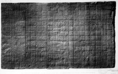 Litografía del tablero poniente del Templo de las Inscripciones, reprografía