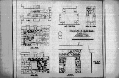 Plano de las exploraciones en la tumba 103 de Monte Albán, reprografía