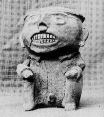 Escultura masculina sedente, museo de Colima