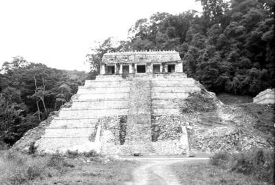 Templo de las Inscripciones, exterior, vista frontal