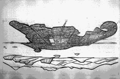 Dibujo del Tenochtitlán basado en la pintura de Luis Covarrubias, reprografía