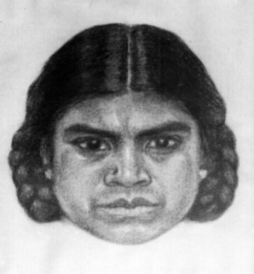 Rostro femenino, dibujo