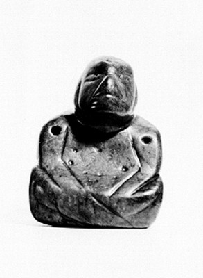 Escultura antropomorfa sedente, reprografía