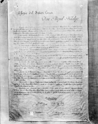 Documento sobre la autenticidad de efigie de Don Miguel Hidalgo