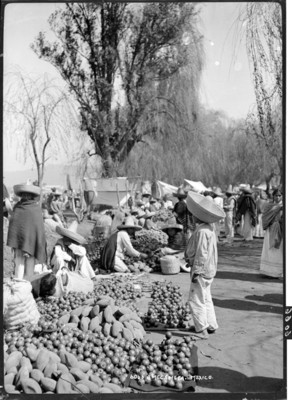 Indígenas en el tianguis