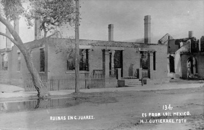 Vista de edificaciones en "ruinas en Ciudad Juárez"
