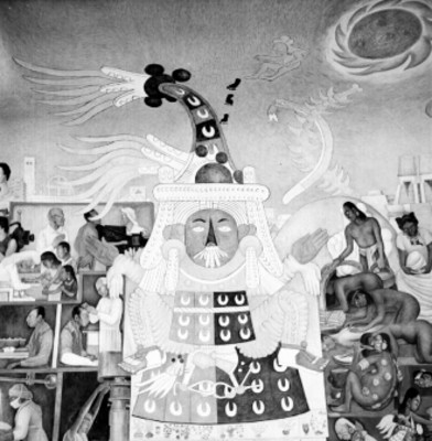 Pintura mural en el hospital La Raza