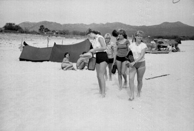 Turistas en la playa