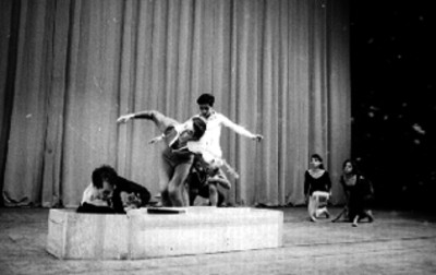 Bailarines durante un ensayo de ballet