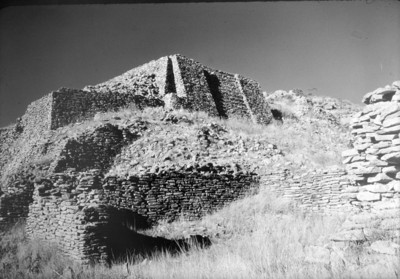 Estructura prehispánica en la zona arqueológica de La Quemada