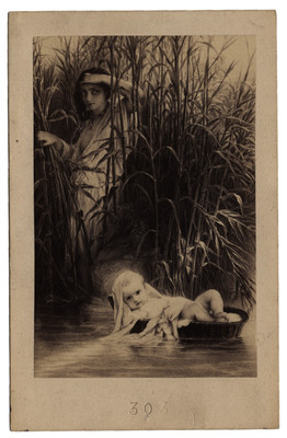Moisés en los juncos de Paul Delaroche, reprografía