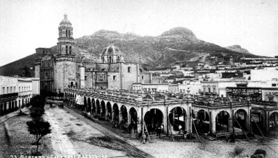 "Mercado y Catedral de Zacatecas", vista parcial