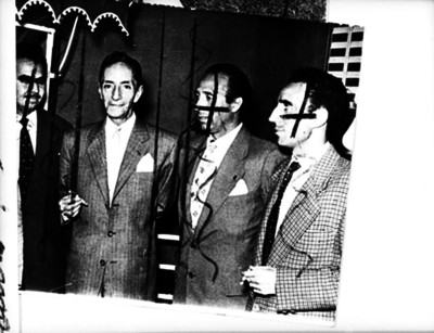 Agustín Lara y otros hombres, retrato de grupo
