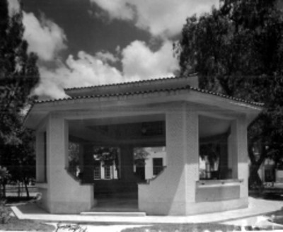 Kiosco de la "Casa de Cuna [en] Coyoacán", vista parcial