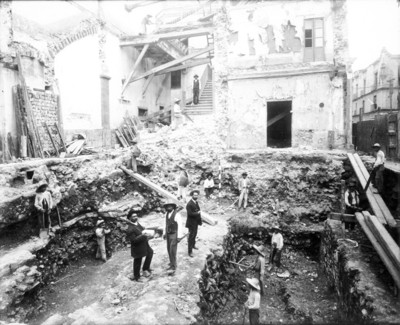 Excavaciones del Templo Mayor en la ciudad de México