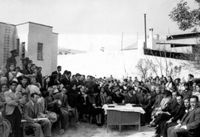"Comité voluntario de asistencia Juan María Rodríguez", primera piedra